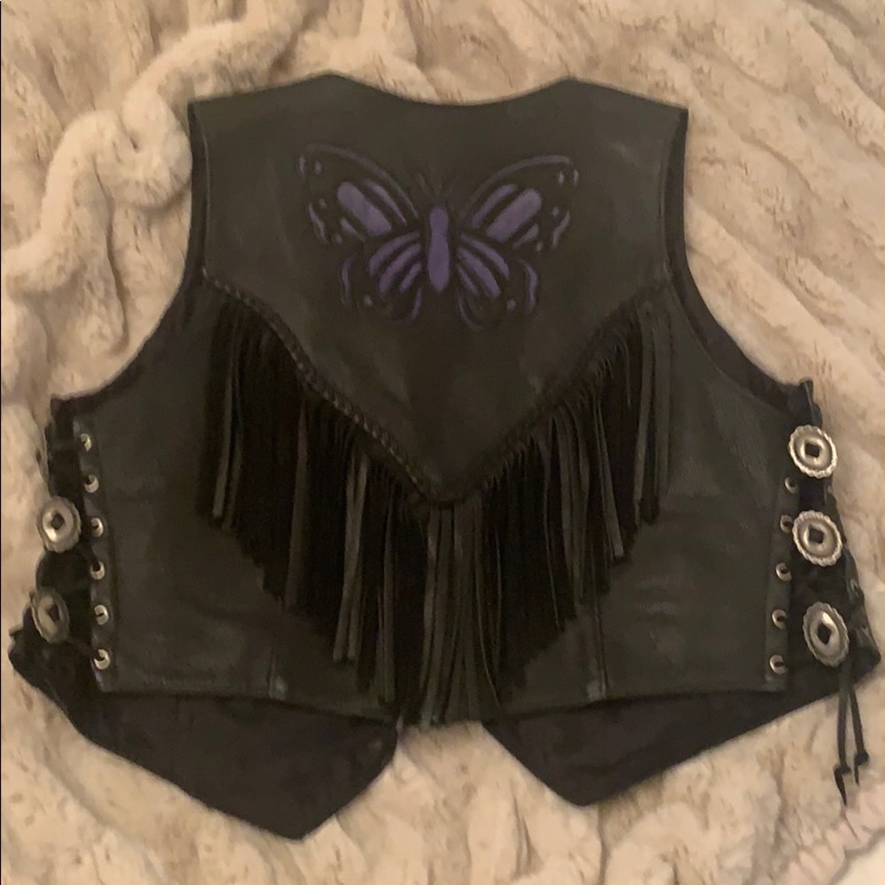 Sexy LEATHER FRINGE Vest